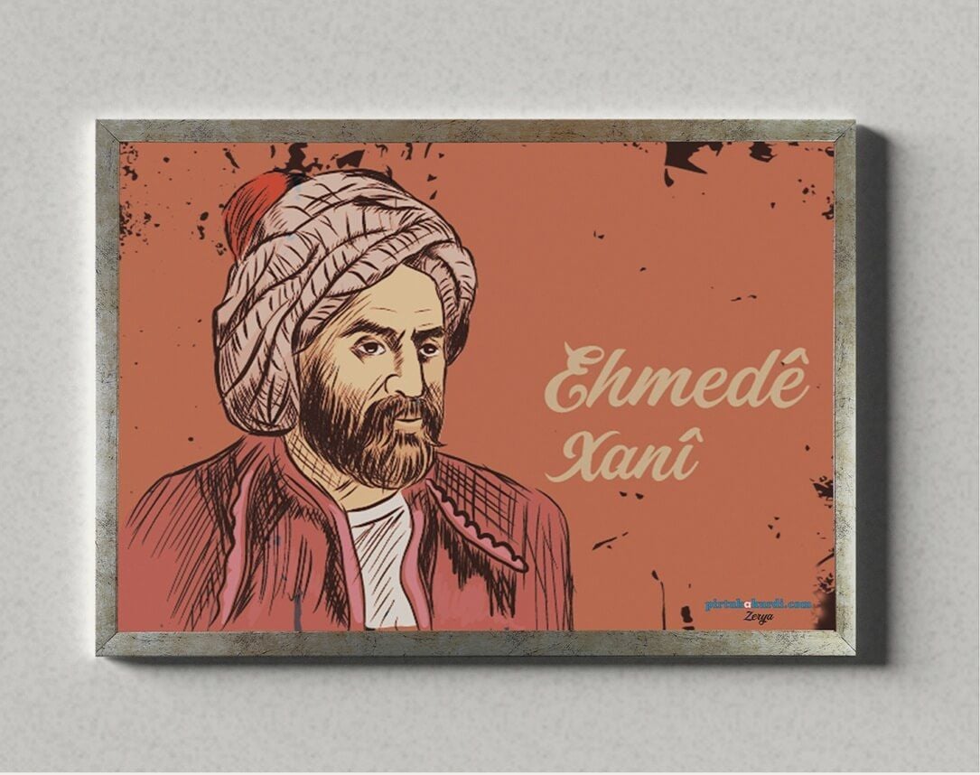 Postera Ehmedê Xanî - Ehmedê Xanî Posteri ÇERÇEVELİ