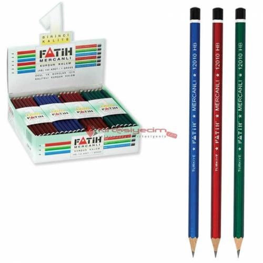 Fatih Siyah Mercanlı Kurşun Kalem (3 ADET)
