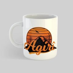 Agirî Tasarımlı Porselen Kupa Bardak - Ağrı Kupası