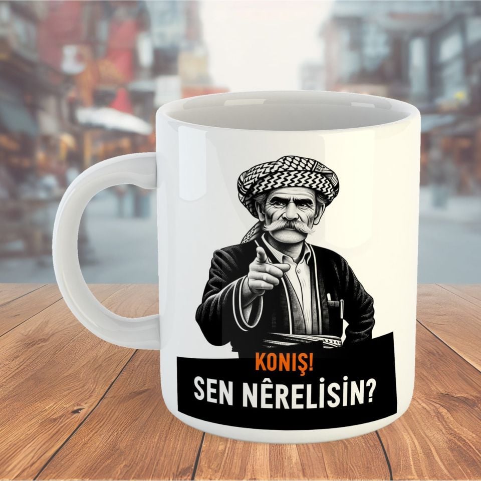 Konuş Sen Nerelisin Tasarımlı Porselen Kupa Bardak