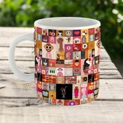 Pop Art Porselen Kupa Bardak