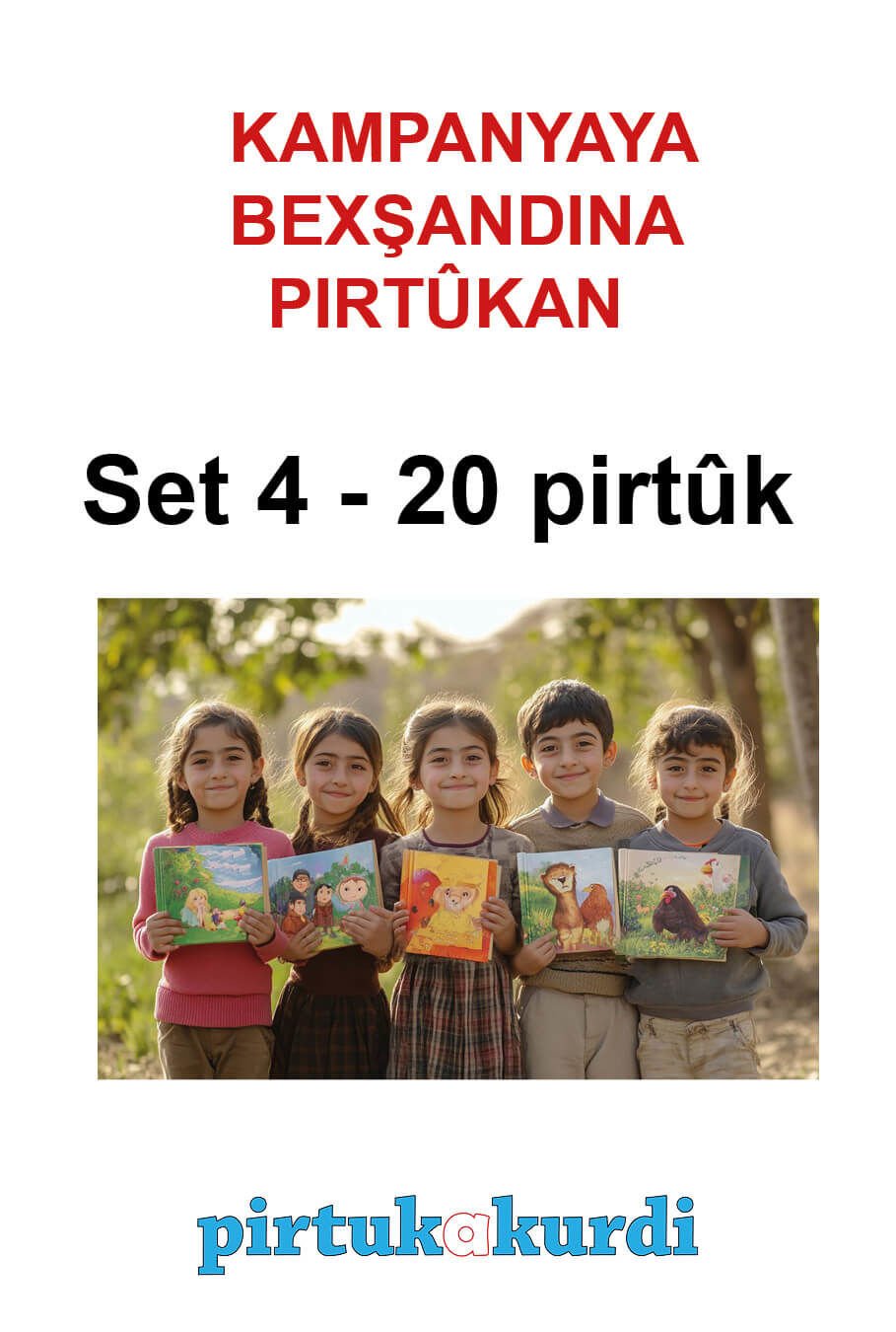 Kürtçe Çocuk Kitap Bağış Kampanyası Seti - KURMANCİ (20 KİTAP)