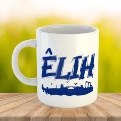 Êlih Tasarımlı Porselen Kupa Bardak - Batman Kupası