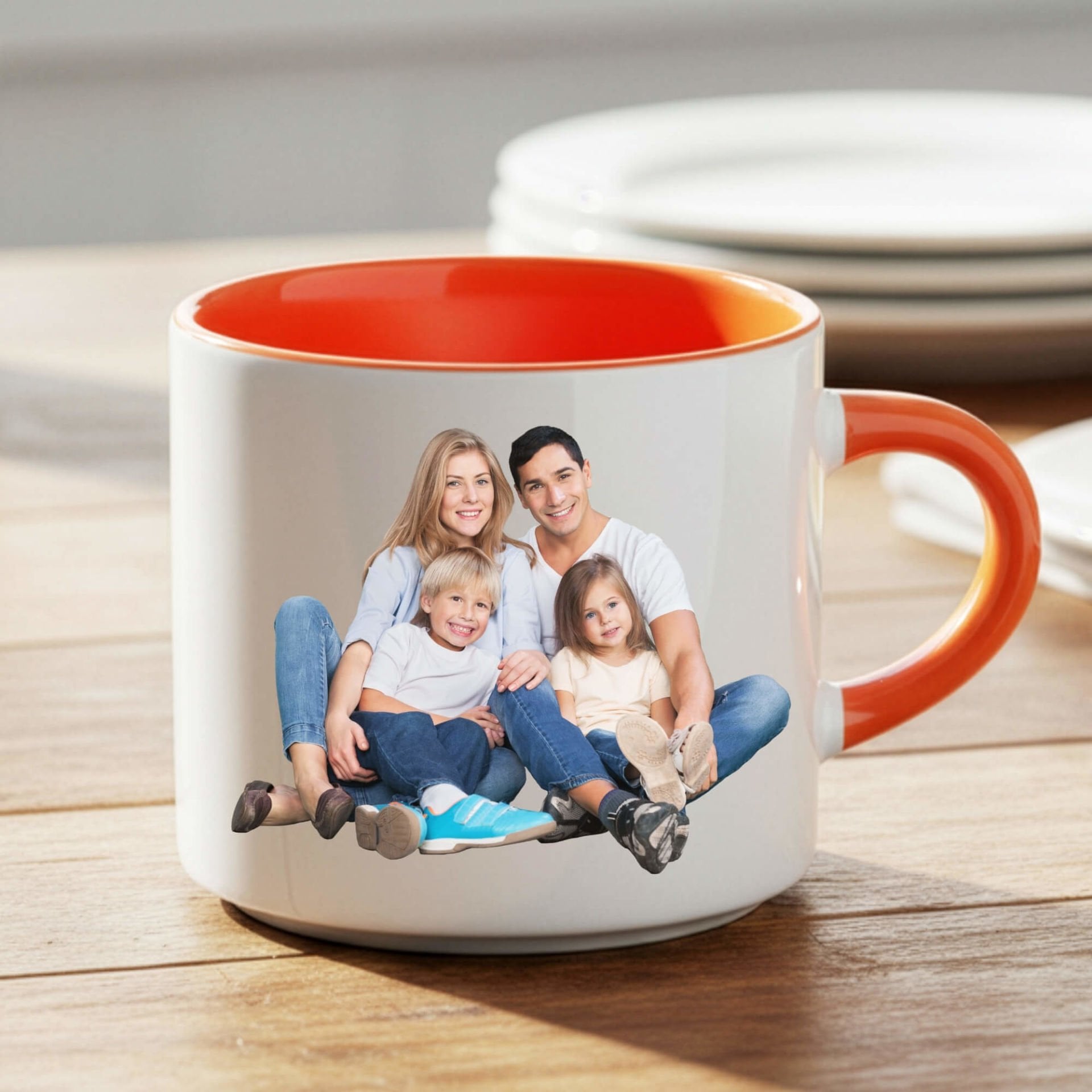 Resim Bastırmalı Nescafe Turuncu Kupa Bardak - Foto Basıtrmalı Nescafe Turuncu Kupası