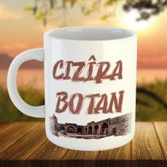 Cizîra Botan Tasarımlı Porselen Kupa Bardak - Cizre Kupası