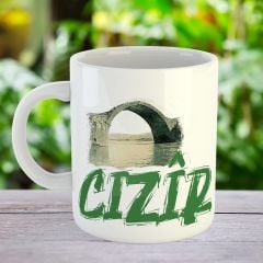 Cizîr Tasarımlı Porselen Kupa Bardak - Cizre Kupası