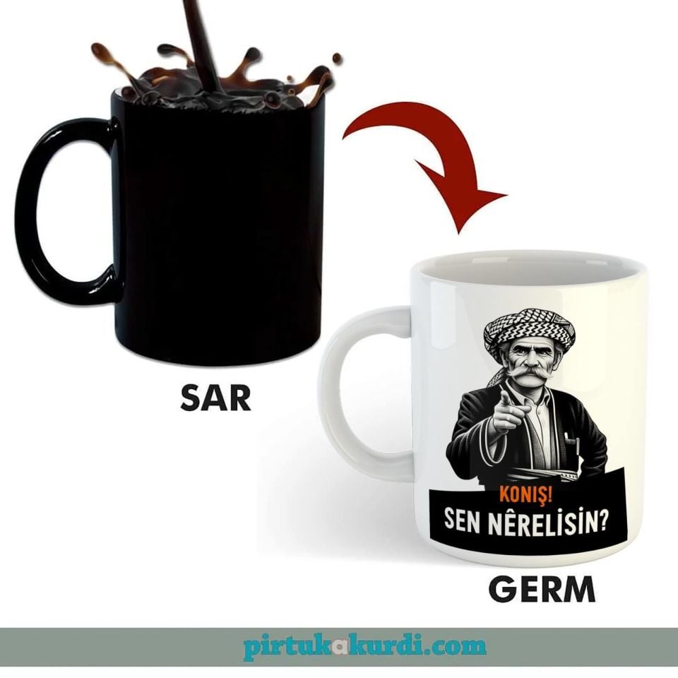 Konuş Sen Nerelisin Tasarımlı Sihirli Porselen Kupa Bardak