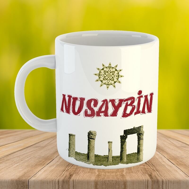 Nusaybin Tasarımlı Porselen Kupa Bardak