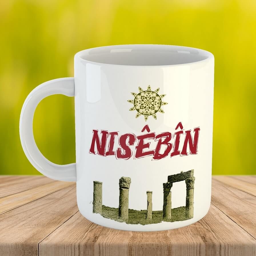 Nisêbîn Tasarımlı Porselen Kupa Bardak - Nusaybin Kupası