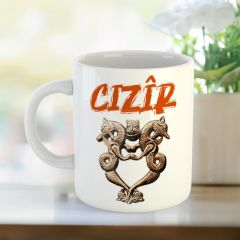 Cizîr Tasarımlı Porselen Kupa Bardak - Cizre Kupası