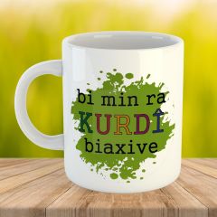 Bi Min Ra Kurdî Biaxive Kürtçe Porselen Kupa Porselen