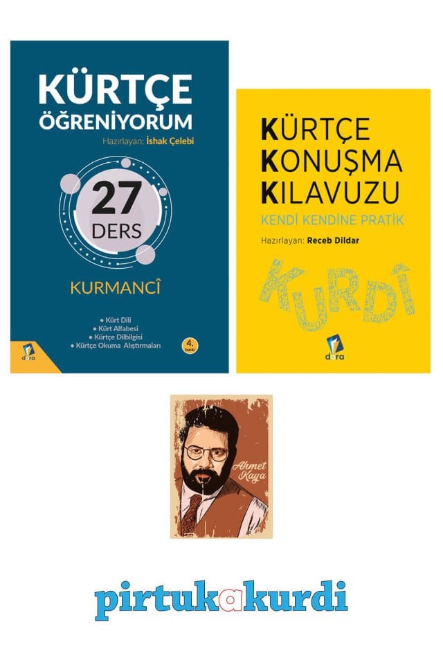 Kürtçe Öğrenme Seti - Kürtçe Öğreniyorum - Kürtçe Konuşma Kilavuzu - Birinci Seviye