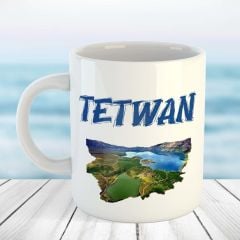 Tetwan Tasarımlı Porselen Kupa Bardak -  Tatvan Kupası