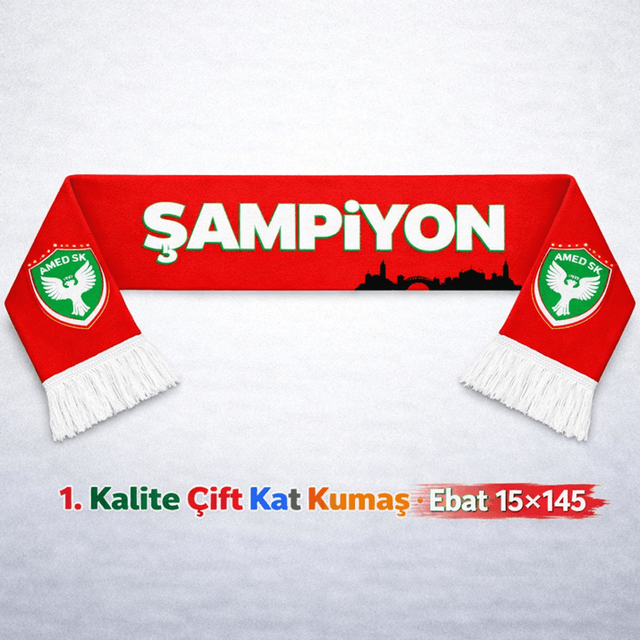 Şampiyon Amedspor Atkısı - Amed Spor Kaliteli Atkı
