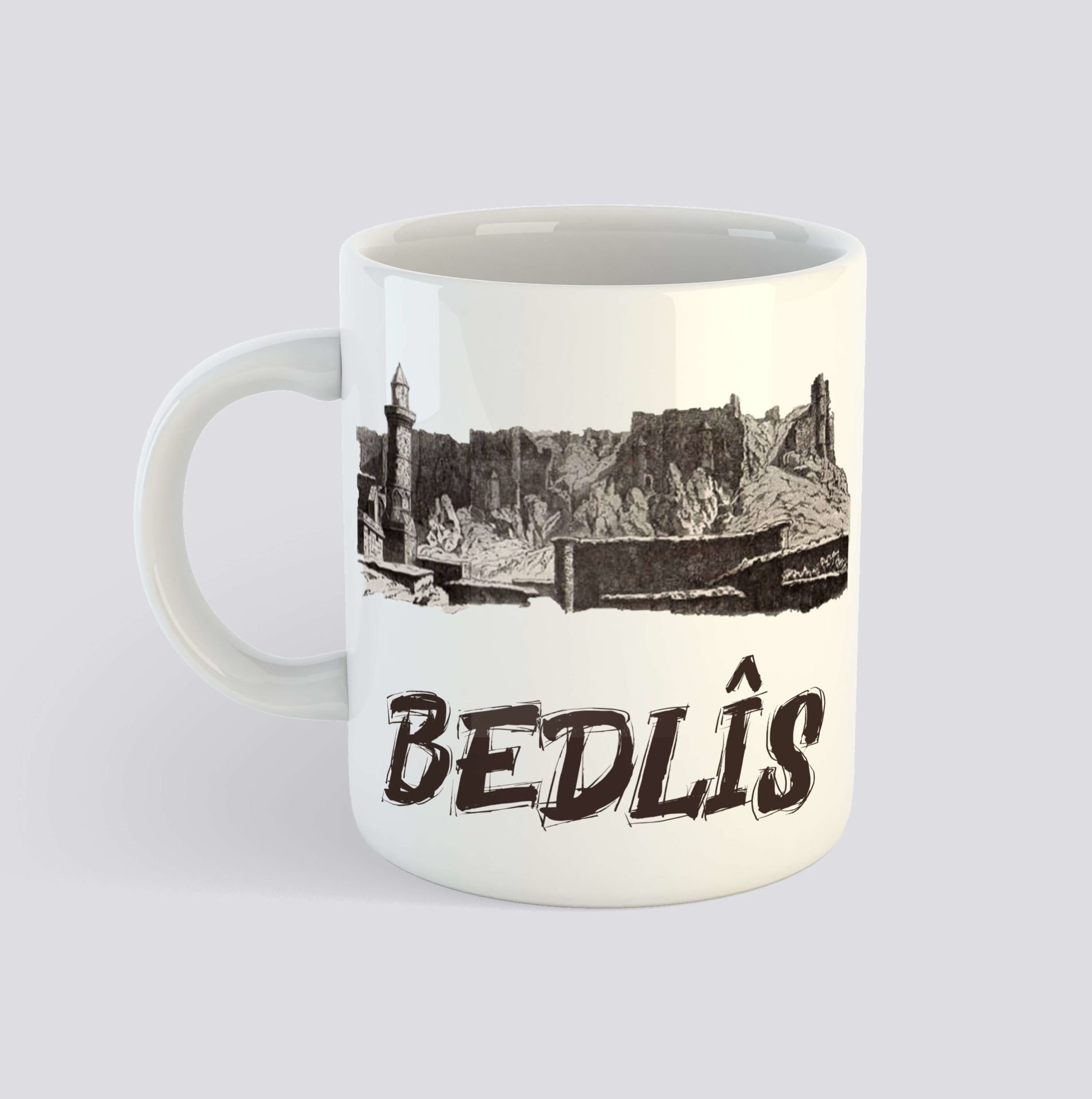 Bedlîs Tasarımlı Porselen Kupa Bardak -  Bitlis Kupası