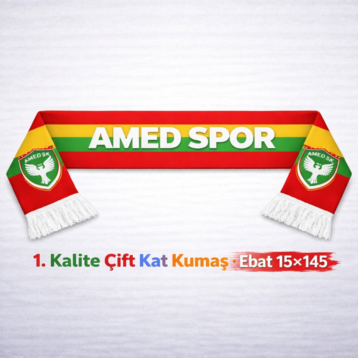 Amedspor Kesk Sor Zer Atkısı - Amed Spor Kaliteli Atkı