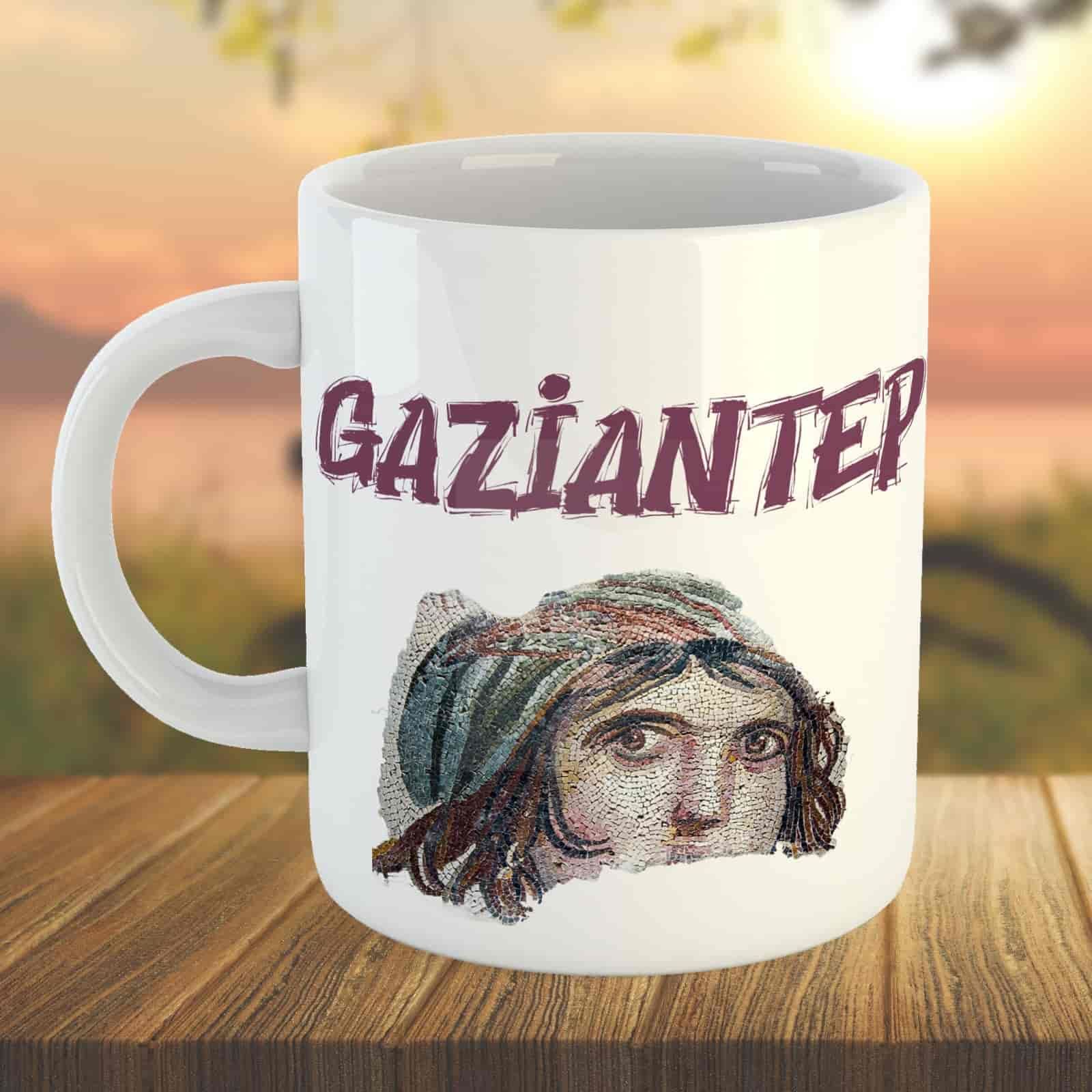 Gaziantep Tasarımlı Porselen Kupa Bardak - Gaziantep Kupası