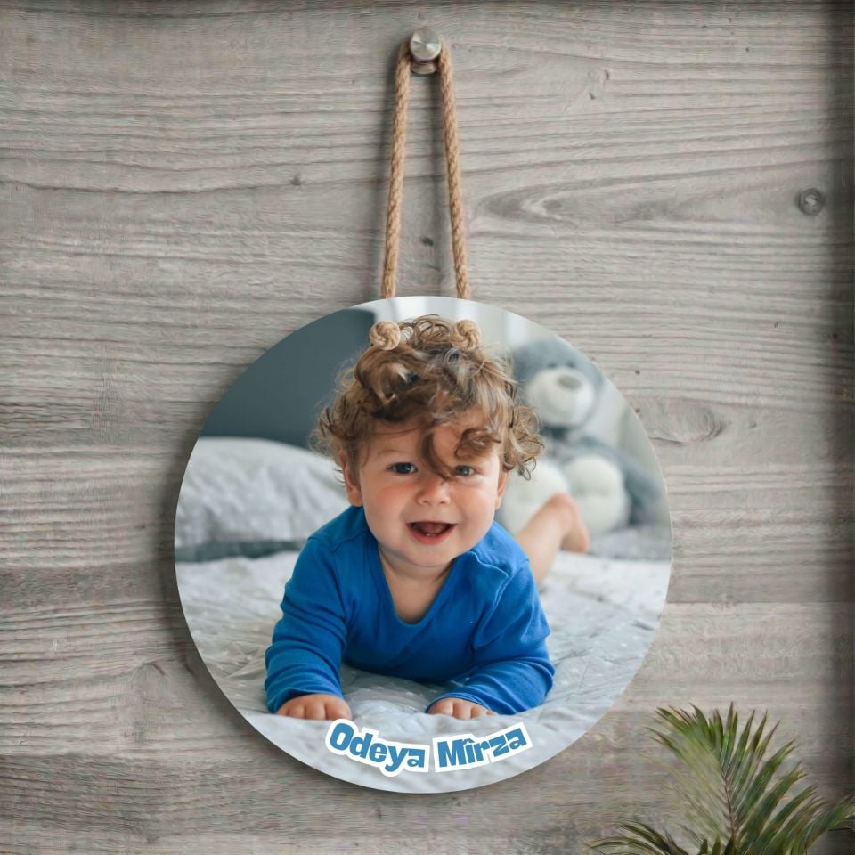 Xemla Deriyan - Çocuklar İçin İsme Özel Resim Bastırmalı Kürtçe Kapı Süsü