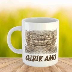 Girik Amo Tasarımlı Porselen Kupa Bardak - Girik Amo Kupası