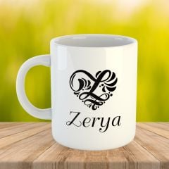 Kişiye Özel İsimli Harf Porselen Kupa Bardak - İsme Özel Harf Kupası