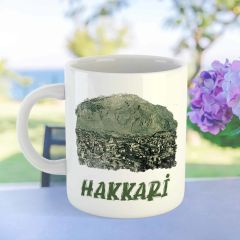 Hakkari Tasarımlı Porselen Kupa Bardak - Colemêrg Kupası
