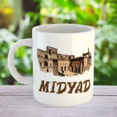 Midyad Tasarımlı Porselen Kupa Bardak - Midyad Kupası