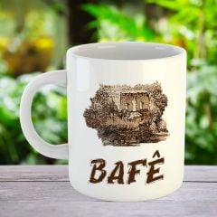 Bafê Tasarımlı Porselen Kupa Bardak - Bafê Kupası