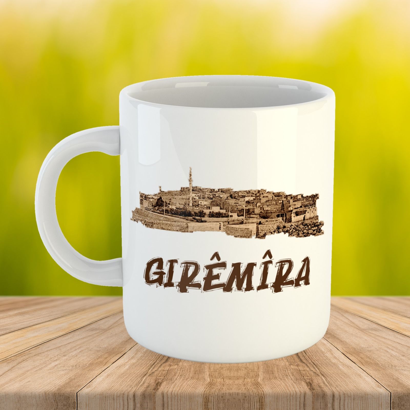 Girêmîra Tasarımlı Porselen Kupa Bardak - Girêmîra Kupası