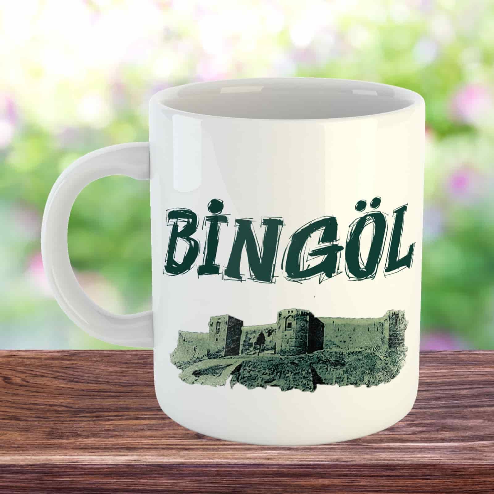 Bingöl Tasarımlı Porselen Kupa Bardak - Çewlîg Kupası