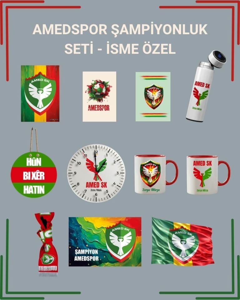 İsme Özel Amedspor Şampiyonluk Seti - Amed Spor Büyük Set