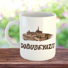 Doğubeyazıt Tasarımlı Porselen Kupa Bardak - Bazîd Kupası
