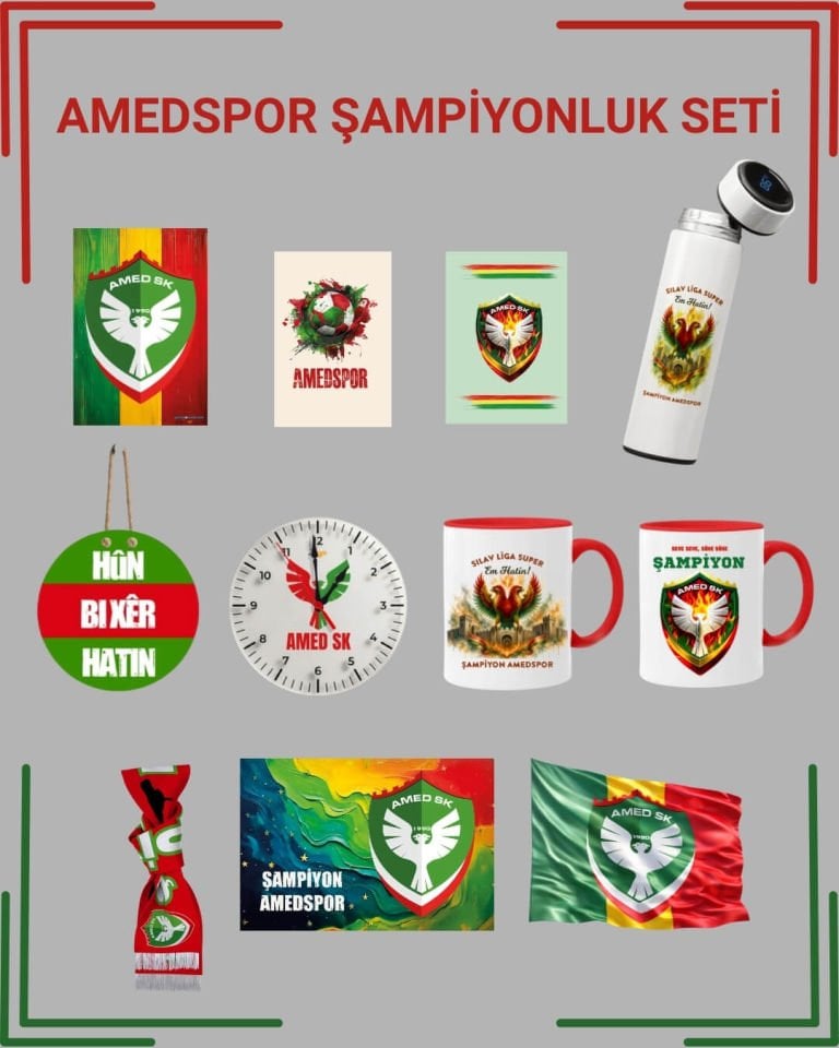 İsme Özel Amedspor Şampiyonluk Seti - Amed Spor Büyük Set