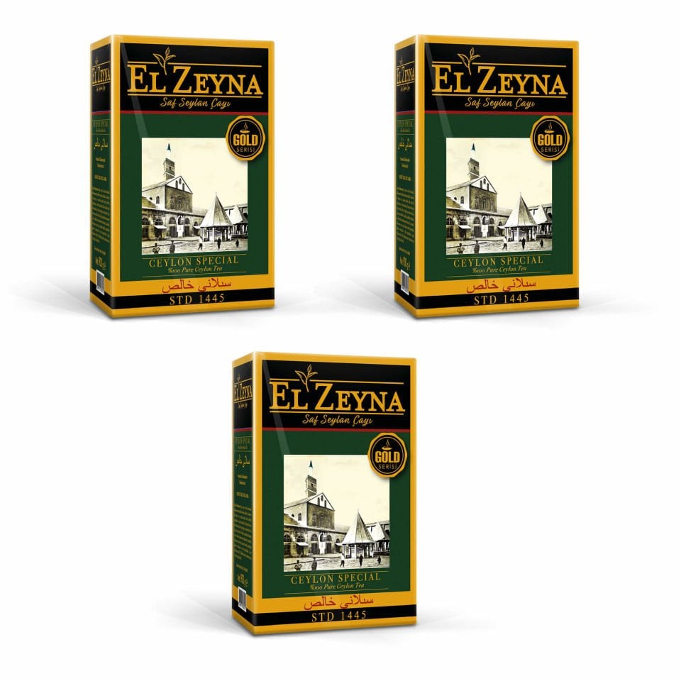 El Zeyna Saf Seylan Gold Kaçak Çayı (3 PAKET - 2700 gr)