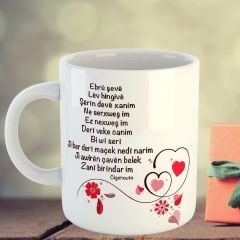 Kürtçe Sevgililer Gününe Özel Porselen Kupa - Cigerxwin