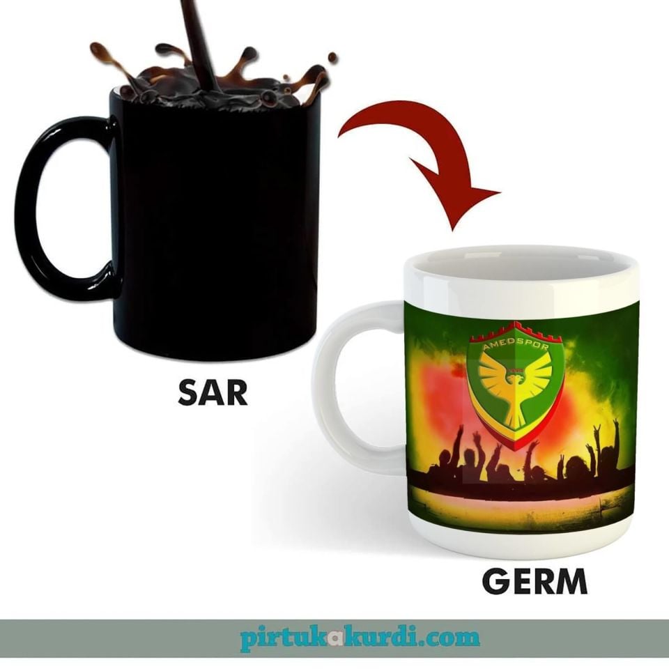 Amedspor Taraftar Sihirli Porselen Kupa Bardak - Amed Spor Sihirli Kupası