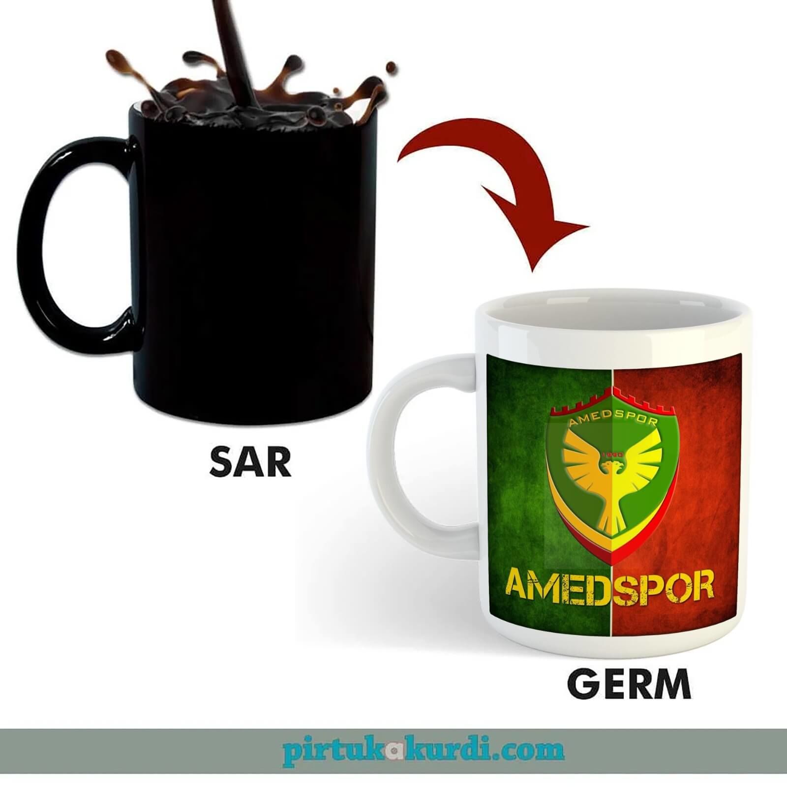 Amedspor Taraftar Sihirli Porselen Kupa Bardak - Amed Spor Sihirli Kupası