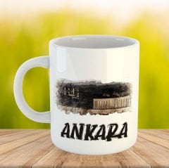 Ankara Tasarımlı Porselen Kupa Bardak - Ankara Kupası
