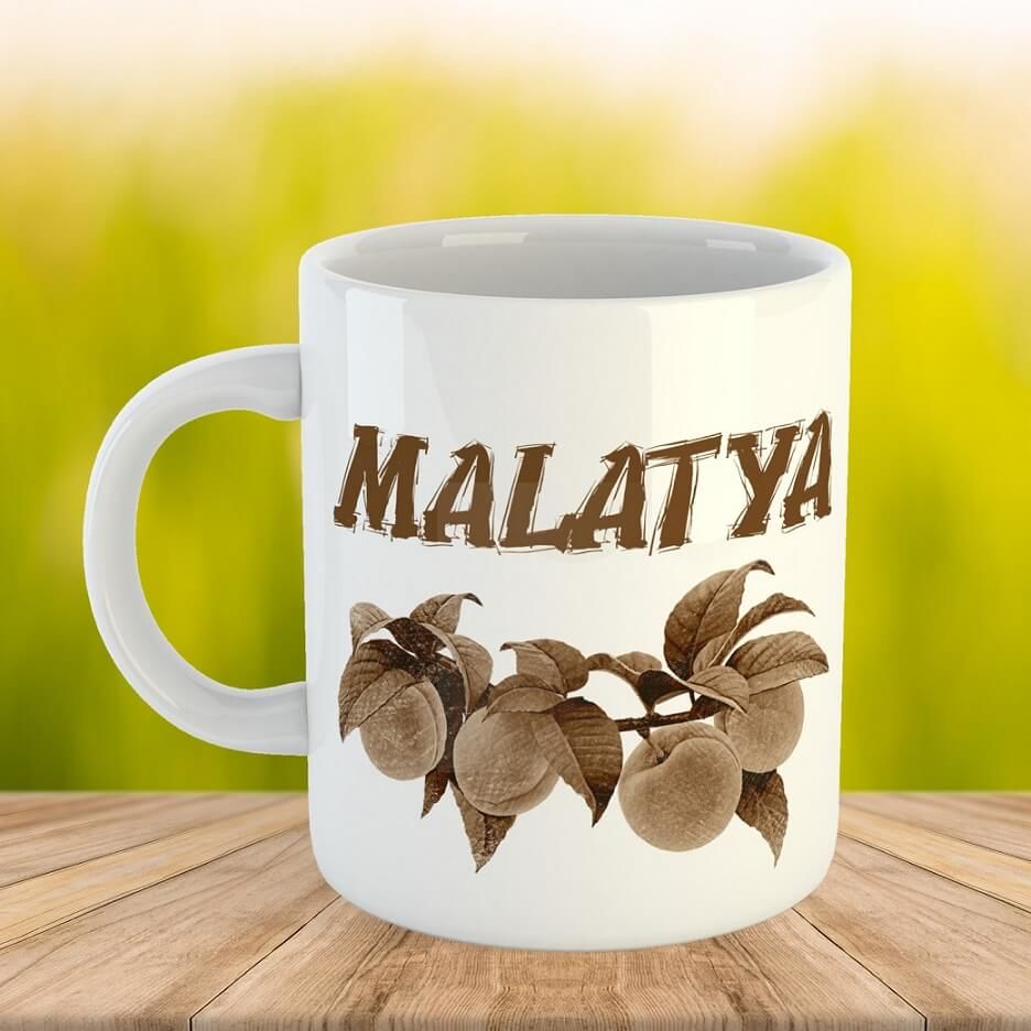 Malatya Tasarımlı Porselen Kupa Bardak - Malatya Kupası