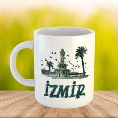 İzmir Tasarımlı Porselen Kupa Bardak - İzmir Kupası
