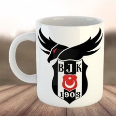 Beşiktaş Taraftar Porselen Kupa Bardak - Kartallı
