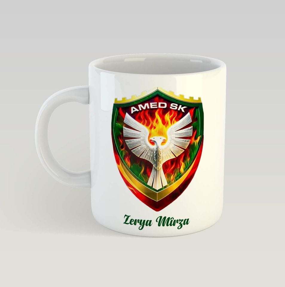 İsme Özel Amedspor Taraftar Porselen Kupa Bardak - Amed Spor Kupası