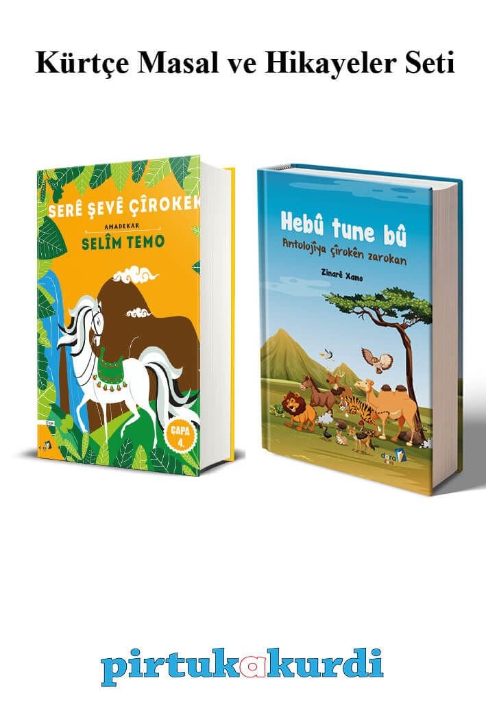 Kürtçe Masal ve Hikayeler Seti - Serê Şevê Çirokek - Hebû Tune Bû (Ciltli)