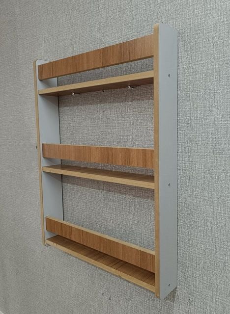 Kürtçe İsme Özel Montessori Çocuk Bebek Odası Kitaplığı - 80*60 cm Ceviz Renk Kitaplık