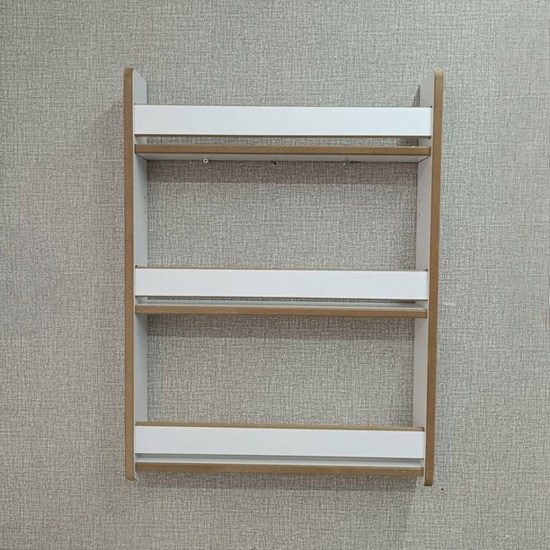 Montessori Çocuk Bebek Odası Kitaplığı - 80*60 cm Beyaz Renk Kitaplık