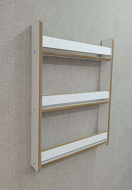 Montessori Çocuk Bebek Odası Kitaplığı - 80*60 cm Beyaz Renk Kitaplık