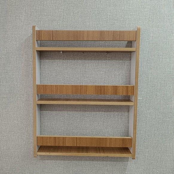 Montessori Çocuk Bebek Odası Kitaplığı - 80*60 cm Ceviz Renk Kitaplık