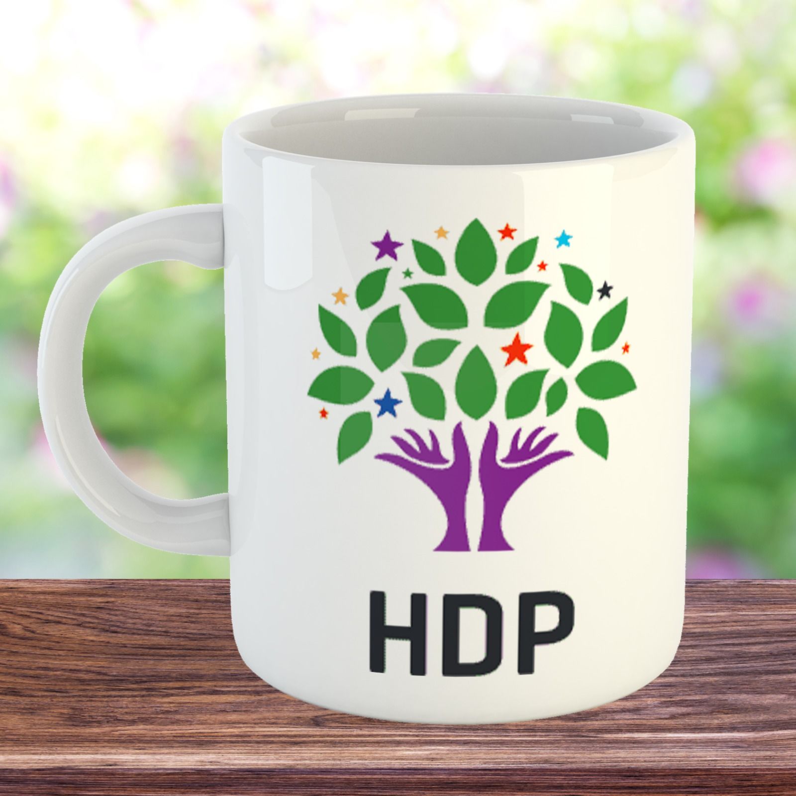 HDP Tasarımlı Porselen Kupa Bardak - HDP Kupası