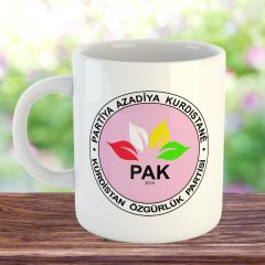 PAK Tasarımlı Porselen Kupa Bardak - Pak Parti Kupası