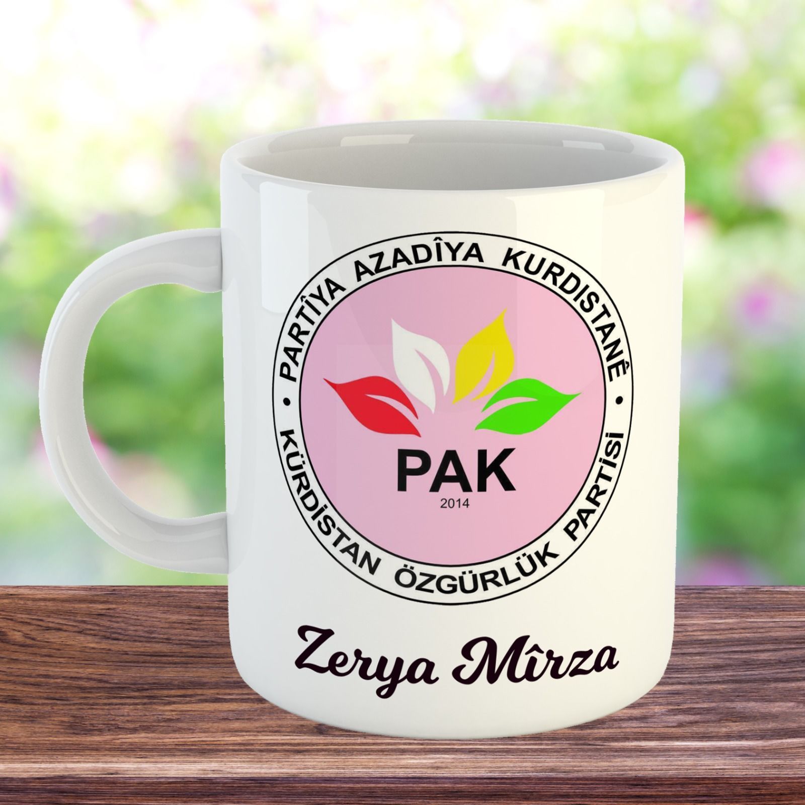 Kişiye Özel PAK Tasarımlı Porselen Kupa Bardak - İsme Özel Pak Kupası