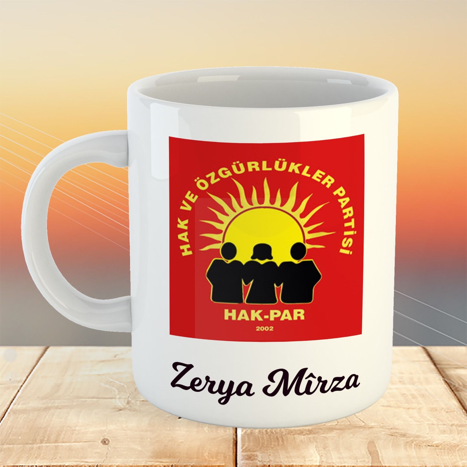 Kişiye Özel HAKPAR Tasarımlı Porselen Kupa Bardak - İsme Özel Hakpar Kupası